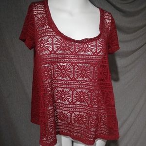 Lace over shirt by A.E.O.